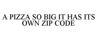 A PIZZA SO BIG IT HAS ITS OWN ZIP CODE