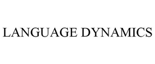 LANGUAGE DYNAMICS