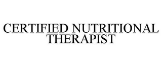 CERTIFIED NUTRITIONAL THERAPIST