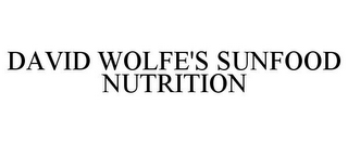 DAVID WOLFE'S SUNFOOD NUTRITION