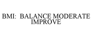 BMI: BALANCE MODERATE IMPROVE