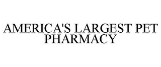 AMERICA'S LARGEST PET PHARMACY