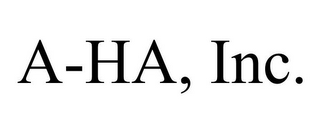 A-HA, INC.