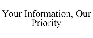 YOUR INFORMATION, OUR PRIORITY