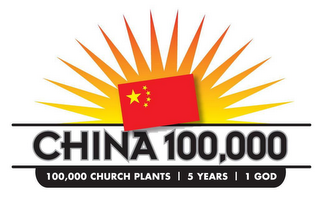 CHINA 100,000 100,000 CHURCH PLANTS 5 YEARS 1 GOD