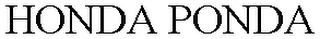 HONDA PONDA