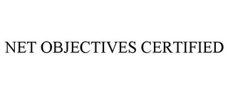 NET OBJECTIVES CERTIFIED