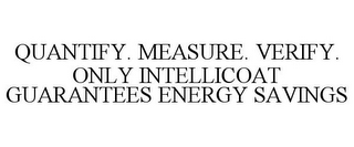 QUANTIFY. MEASURE. VERIFY. ONLY INTELLICOAT GUARANTEES ENERGY SAVINGS