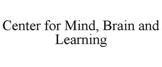 CENTER FOR MIND, BRAIN AND LEARNING