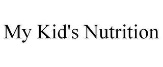 MY KID'S NUTRITION