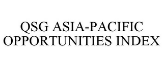 QSG ASIA-PACIFIC OPPORTUNITIES INDEX