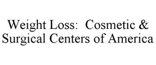 WEIGHT LOSS: COSMETIC & SURGICAL CENTERS OF AMERICA