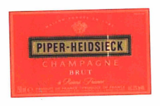 MAISON FONDEE EN 1785 - PIPER-HEIDSIECK- CHAMPAGNE - BRUT - A REIMS-FRANCE