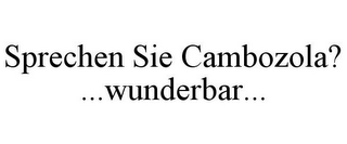 SPRECHEN SIE CAMBOZOLA? ...WUNDERBAR...