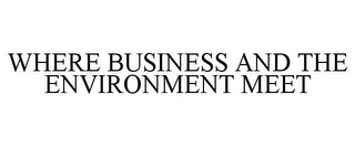 WHERE BUSINESS AND THE ENVIRONMENT MEET