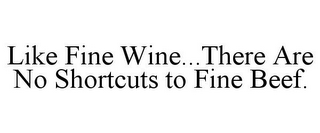 LIKE FINE WINE...THERE ARE NO SHORTCUTS TO FINE BEEF.