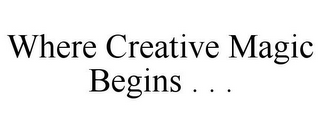 WHERE CREATIVE MAGIC BEGINS . . .