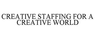 CREATIVE STAFFING FOR A CREATIVE WORLD