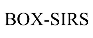BOX-SIRS
