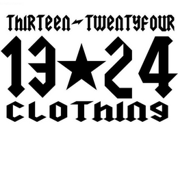 THIRTEEN TWENTYFOUR CLOTHING 13 24