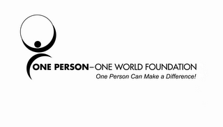 ONE PERSON-ONE WORLD FOUNDATION ONE PERSON CAN MAKE A DIFFERENCE!