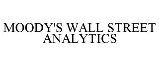 MOODY'S WALL STREET ANALYTICS