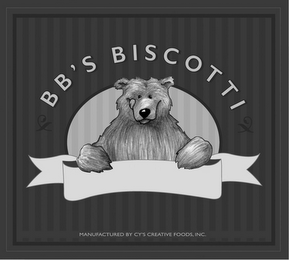 BB'S BISCOTTI MANUFACTURED BY CY'S CREATIVE FOODS, INC.