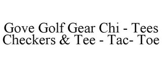 GOVE GOLF GEAR CHI - TEES CHECKERS & TEE - TAC- TOE