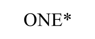 ONE*