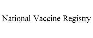 NATIONAL VACCINE REGISTRY