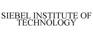 SIEBEL INSTITUTE OF TECHNOLOGY