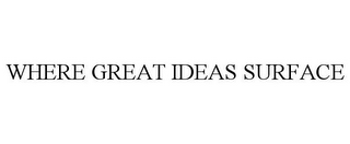 WHERE GREAT IDEAS SURFACE