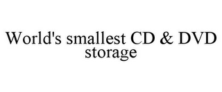 WORLD'S SMALLEST CD & DVD STORAGE