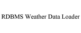 RDBMS WEATHER DATA LOADER