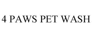 4 PAWS PET WASH