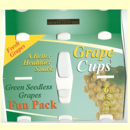 GRAPE CUPS A BETTER HEALTHIER SNACK GREEN SEEDLESS GRAPES FUN PACK FRESH GRAPE 6PK GRAPE CUPS