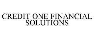 CREDIT ONE FINANCIAL SOLUTIONS