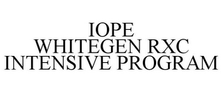 IOPE WHITEGEN RXC INTENSIVE PROGRAM