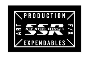 SSR SET STUFF RENTALS PRODUCTION ART F/X EXPENDABLES