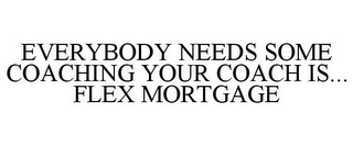 EVERYBODY NEEDS SOME COACHING YOUR COACH IS... FLEX MORTGAGE