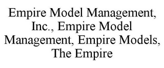 EMPIRE MODEL MANAGEMENT, INC., EMPIRE MODEL MANAGEMENT, EMPIRE MODELS, THE EMPIRE