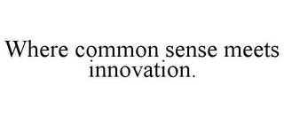 WHERE COMMON SENSE MEETS INNOVATION.