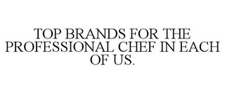 TOP BRANDS FOR THE PROFESSIONAL CHEF IN EACH OF US.