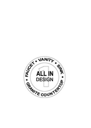 ALL IN 1 DESIGN FAUCET VANITY SINK GRANITE COUNTERTOP