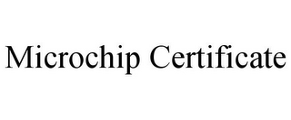 MICROCHIP CERTIFICATE