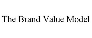 THE BRAND VALUE MODEL