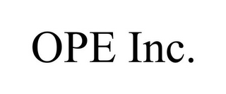 OPE INC.