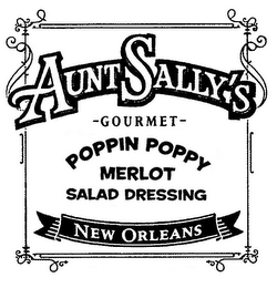 AUNT SALLY'S -GOURMET- POPPIN POPPY MERLOT SALAD DRESSING NEW ORLEANS