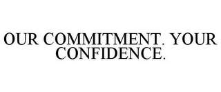 OUR COMMITMENT. YOUR CONFIDENCE.