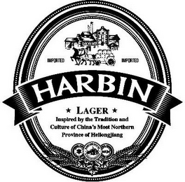 HARBIN IMPORTED LAGER INSPIRED BY THE TRADITION AND CULTURE OF CHINA'S MOST NORTHERN PROVINCE OF HELLONGJIANG